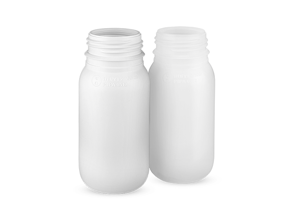 Frasco 250ml em PEAD ou COEX, boca 42mm 